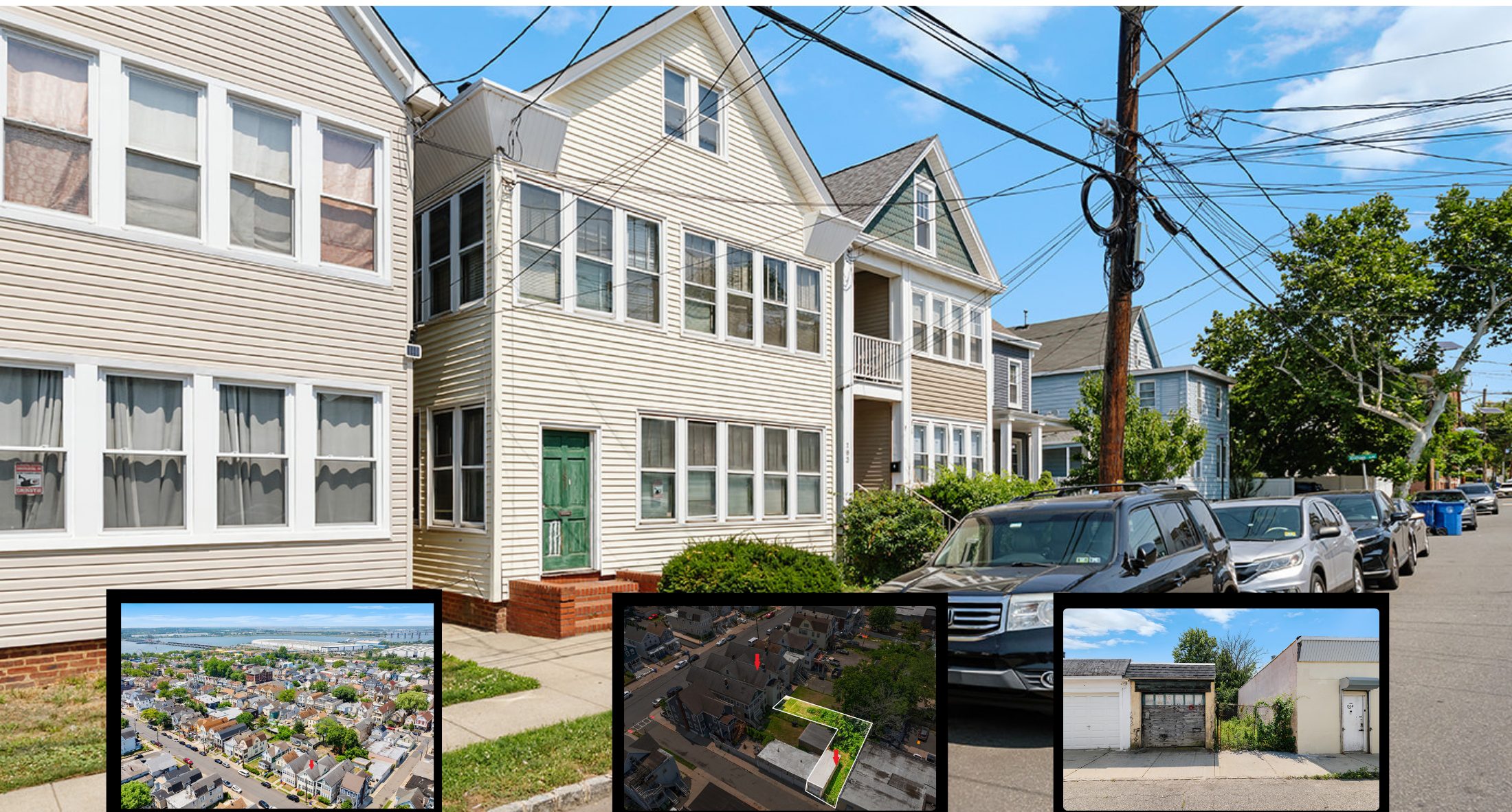 181 State Street Perth Amboy NJ two-family home with private driveway and detached garage for investment opportunity.