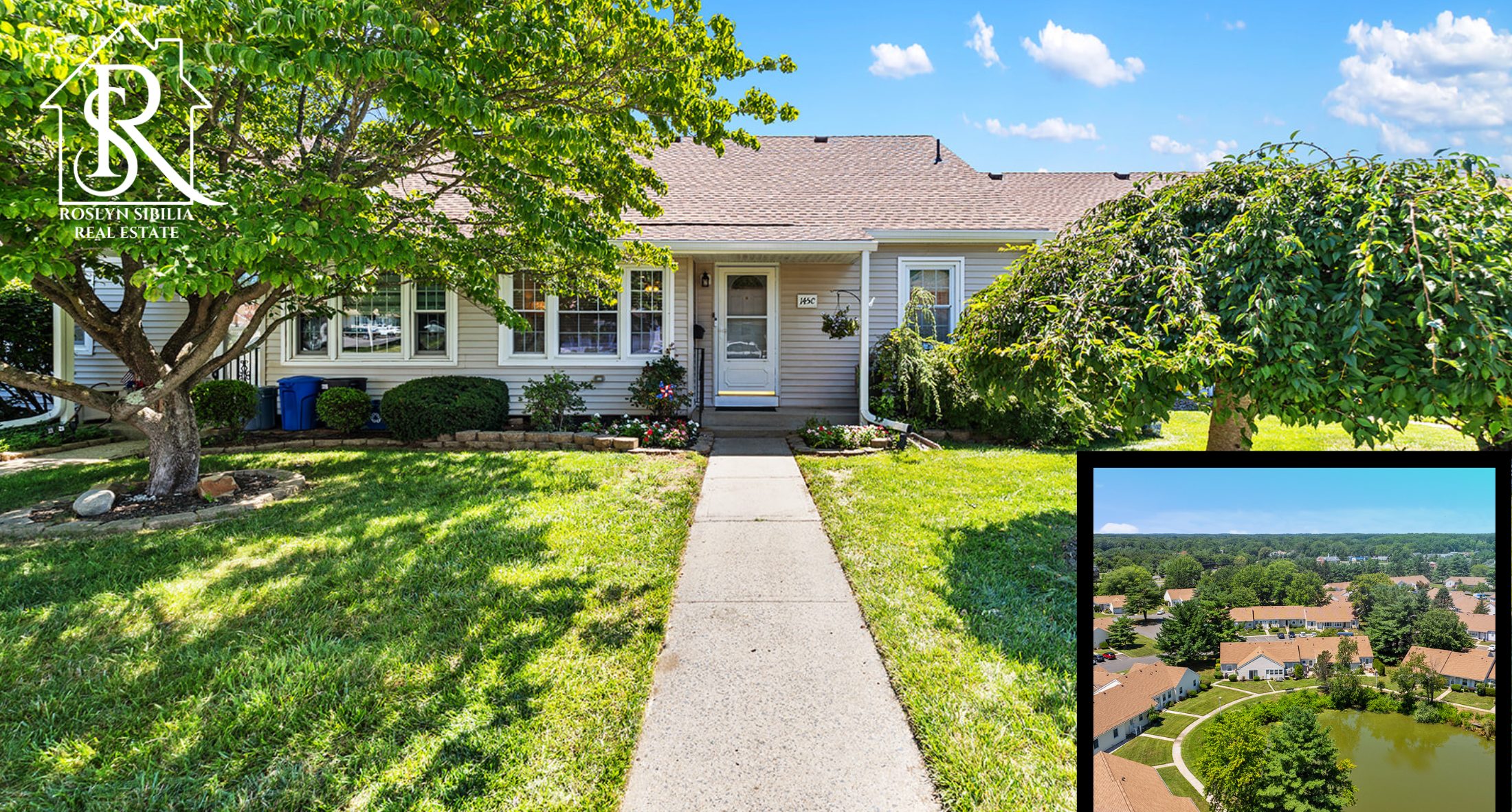 145C Parkway Dr ranch home with pond views in The Villages of Howell Township in Freehold NJ