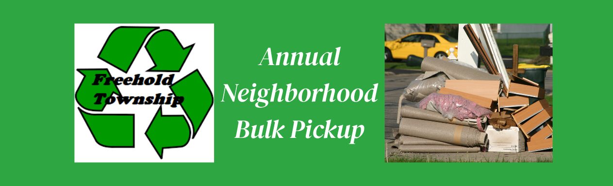 Freehold Township neighborhood during bulk pickup